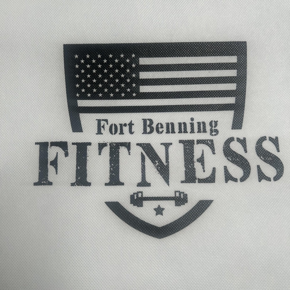 Fort Benning Fitness Drawstring Backpack White Gym Training Bag Plastic Unisex - Picture 4 of 4
